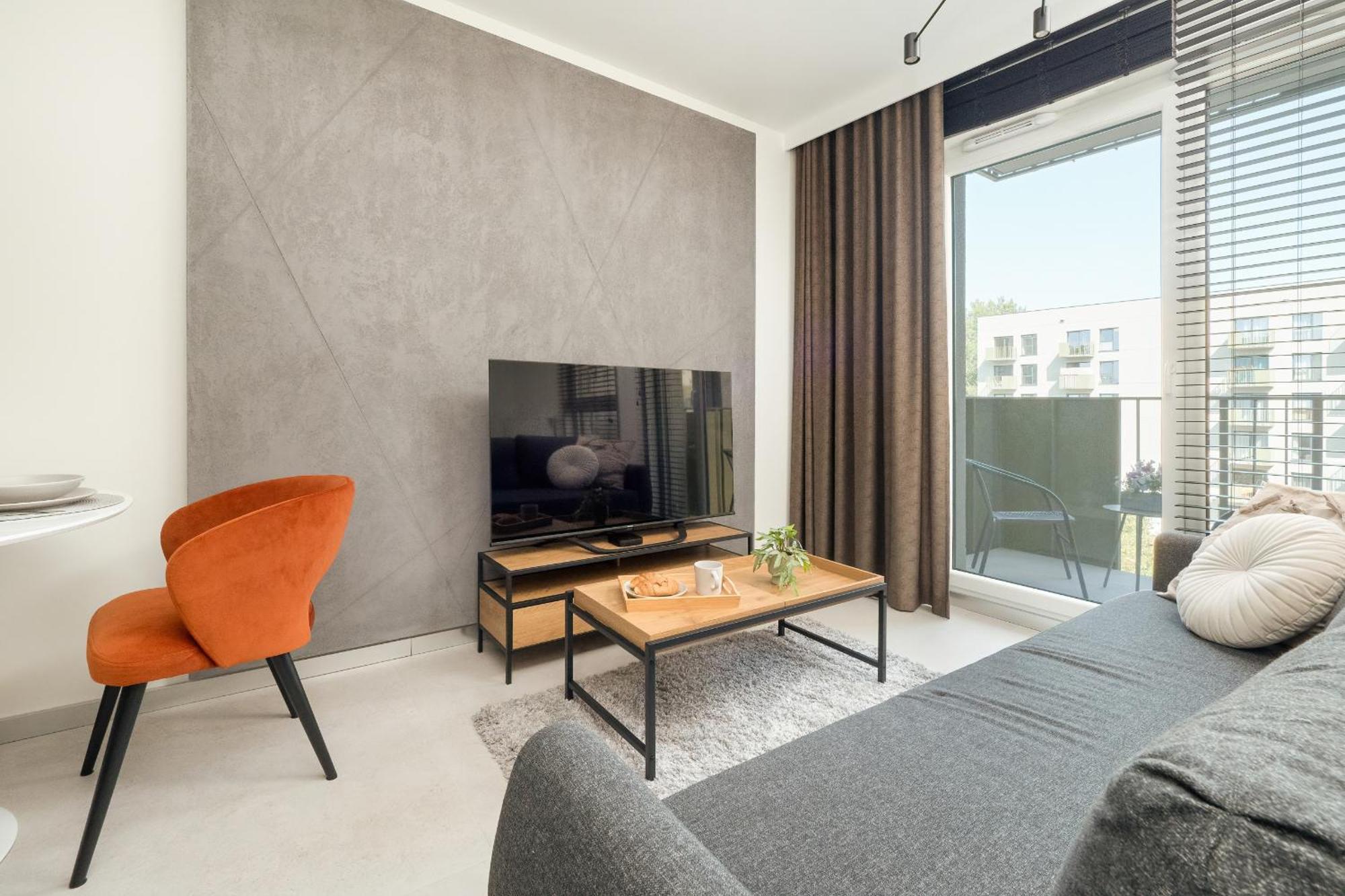 Luksusowe Studio W Lodzi Z Biurkiem, Balkonem I Klimatyzatorem By Renters Prestige Exteriör bild