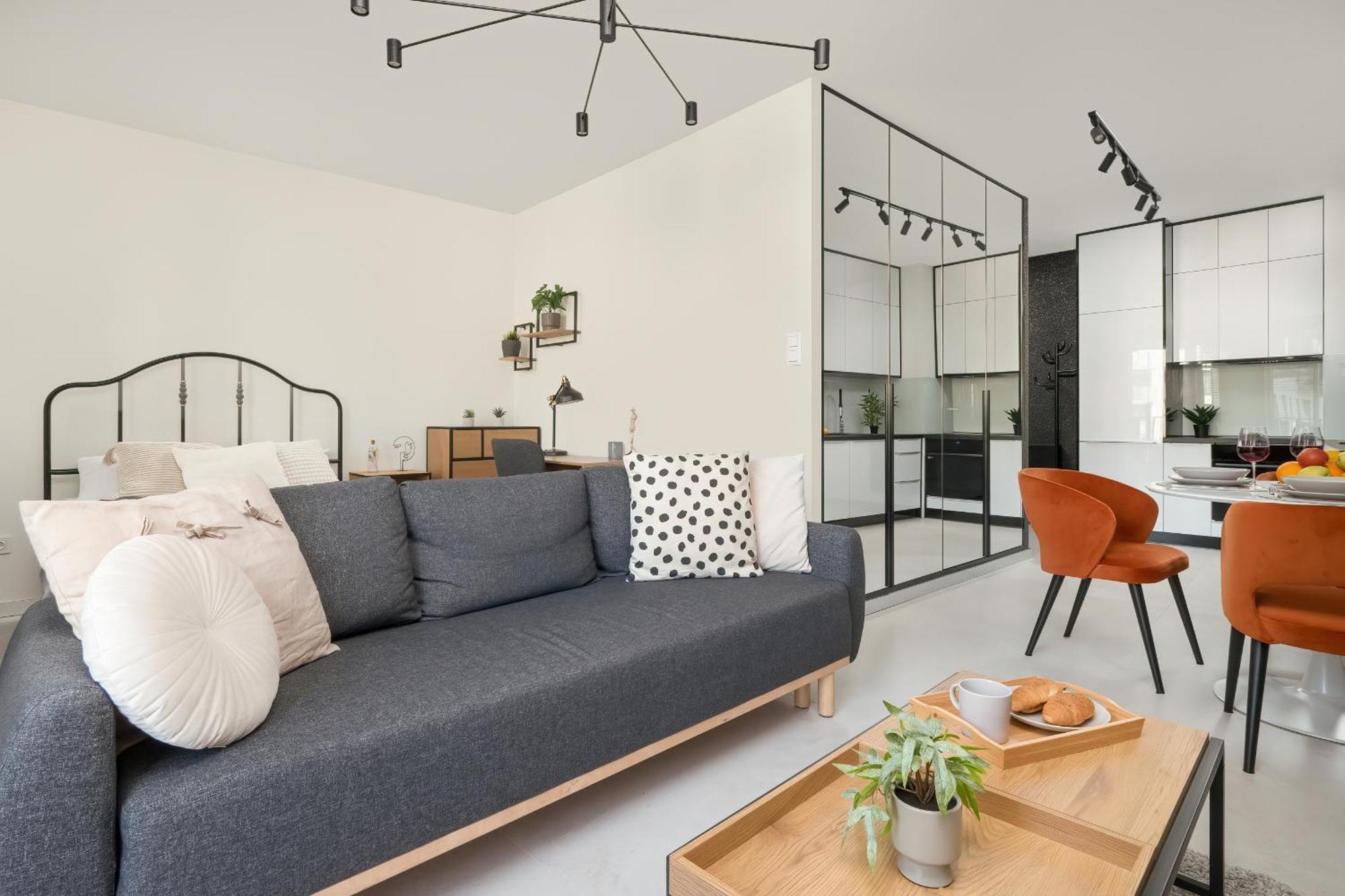 Luksusowe Studio W Lodzi Z Biurkiem, Balkonem I Klimatyzatorem By Renters Prestige Exteriör bild